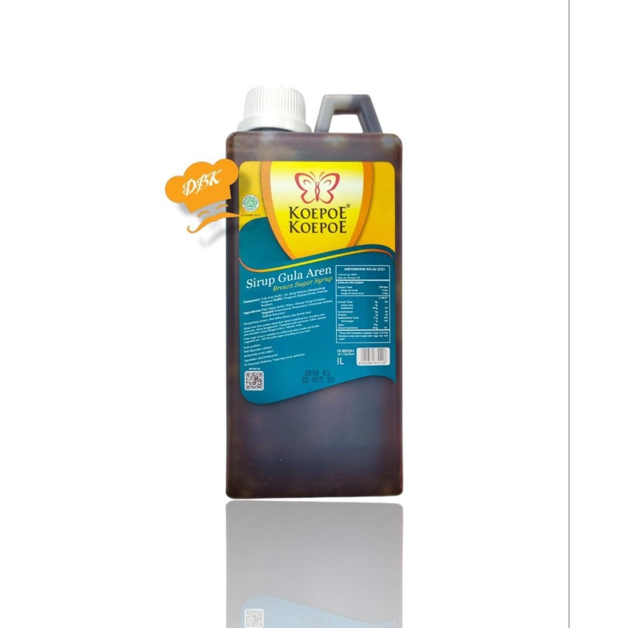 Koepoe Gula AREN Sirup Cair BROWN Sugar Syrup 1 liter kupukupu
