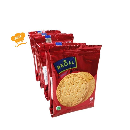Biskuit Regal silver 10x12gr cemilan puding topping minuman kue