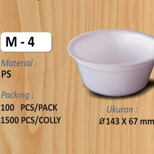 Foam KCS Mangkok M-4 - Sterofoam Mangkok Sedang M4 per 10pcs