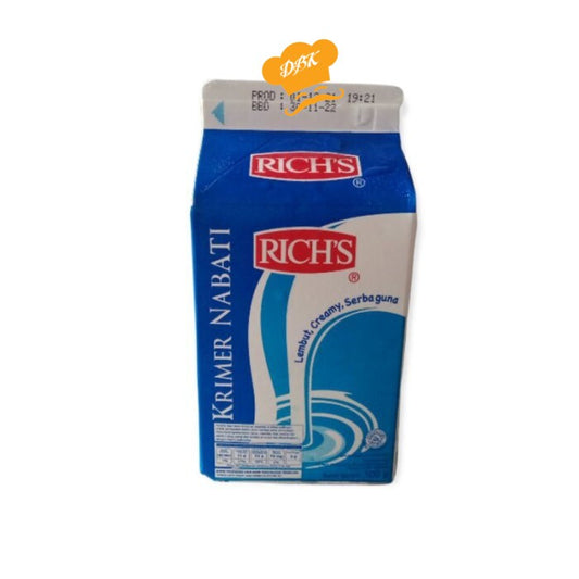Rich Non Dairy Creamer 500 gr Rich's biru krimer nabati cair whip crea