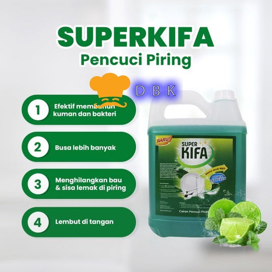 Super Kifa Sabun cuci Piring lemon 4 lt dirigen dishwashing kental