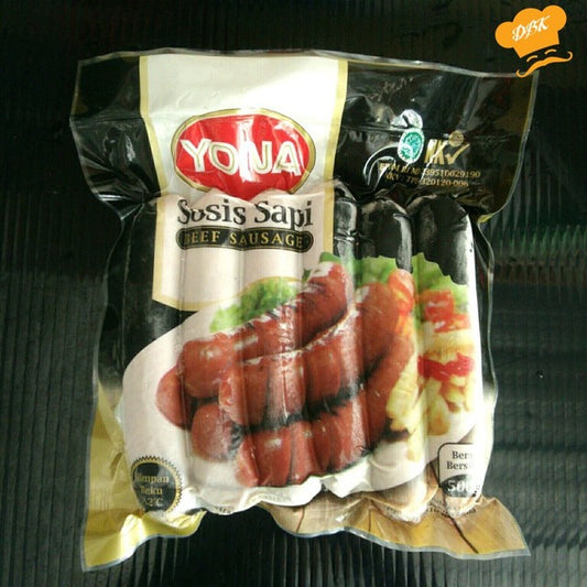 Yona sosis bakar / sosis sapi Yona jumbo 500gr 6 pcs