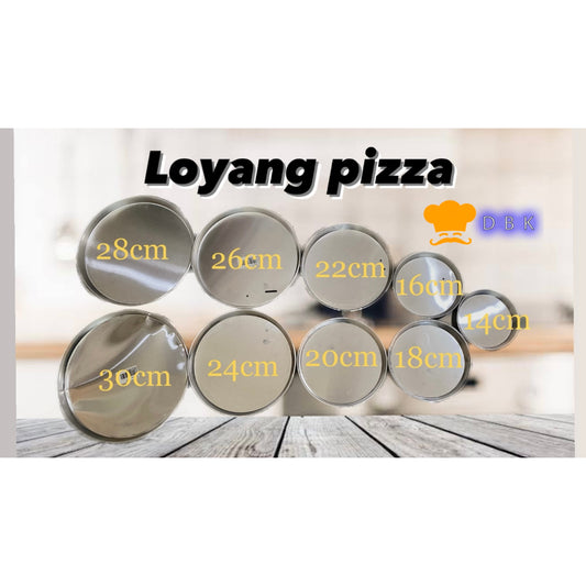 Loyang Nampan Pizza / kue tinggi 2cm / diameter 14cm s/d 30cm