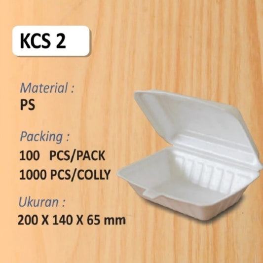 Sterofoam/Gabus makanan/ lunch box/ TF 2 bubur per 50pcs