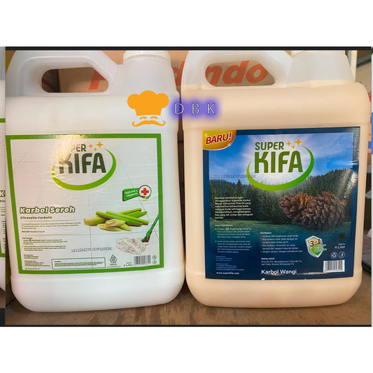 SUPER KIFA pembersih lantai KARBOL SEREH & original 4 lt dirigen