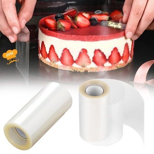 Plastik Mika Pinggiran Kue Bening Pembatas Cake tart Collar Roll