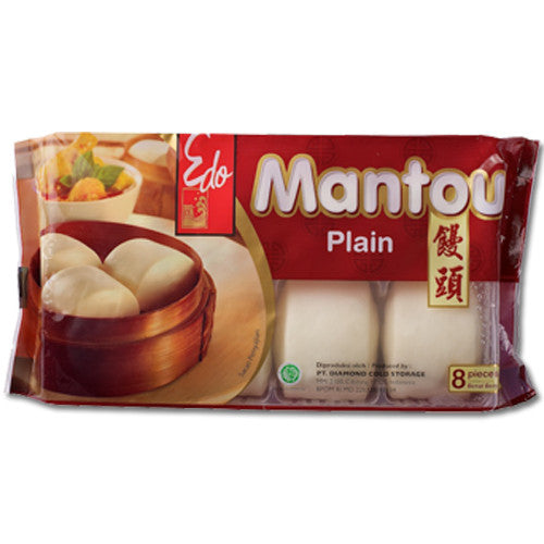 Edo Mantou Plain 320gr isi 8 pcs