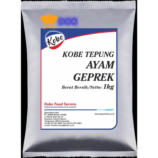 Kobe Ayam Geprek 1kg tepung balur bumbu premix siap pakai