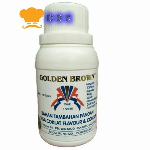 pasta coklat Golden Brown 100gr chocolate flavour perisa pewarna