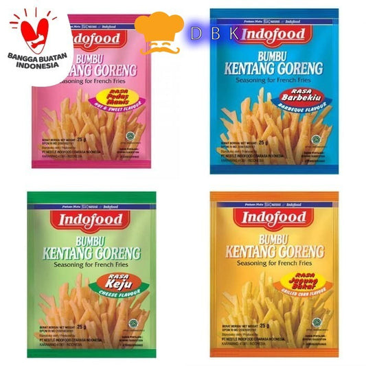 Indofood Bumbu Tabur 25gram keju jagung barbeque Kentang Goreng cimol
