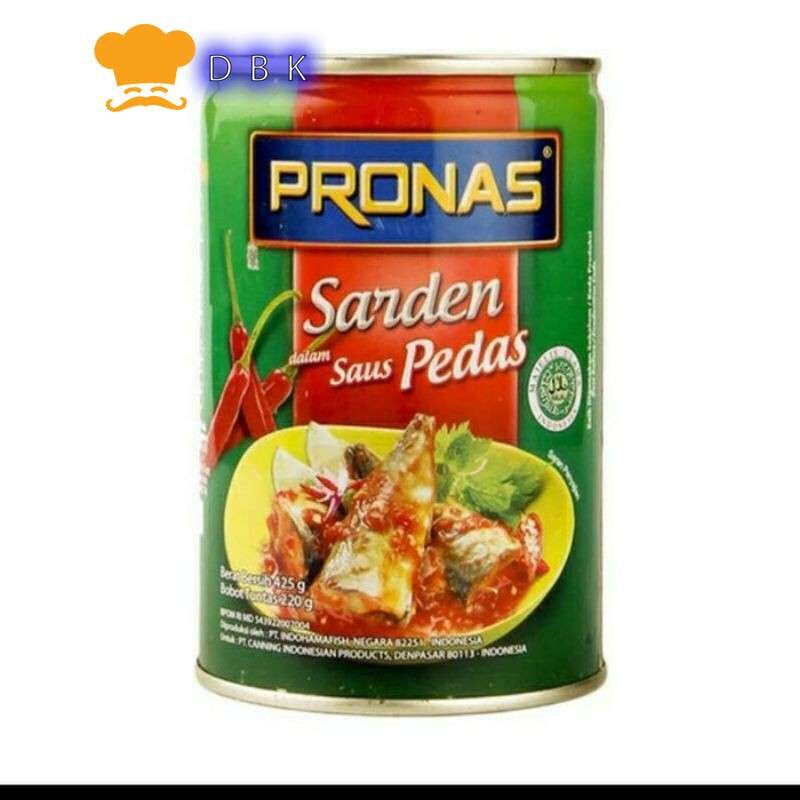 Pronas sarden saus pedas 425gr ikan kaleng