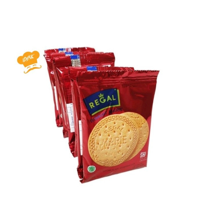 Biskuit Regal silver 10x12gr cemilan puding topping minuman kue psm