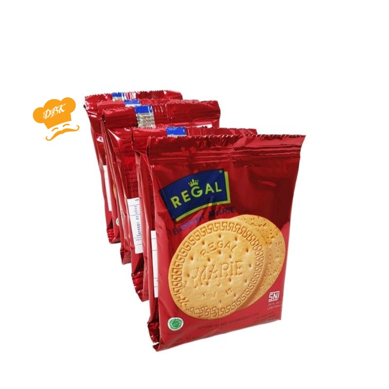 Biskuit Regal silver 10x12gr cemilan puding topping minuman kue
