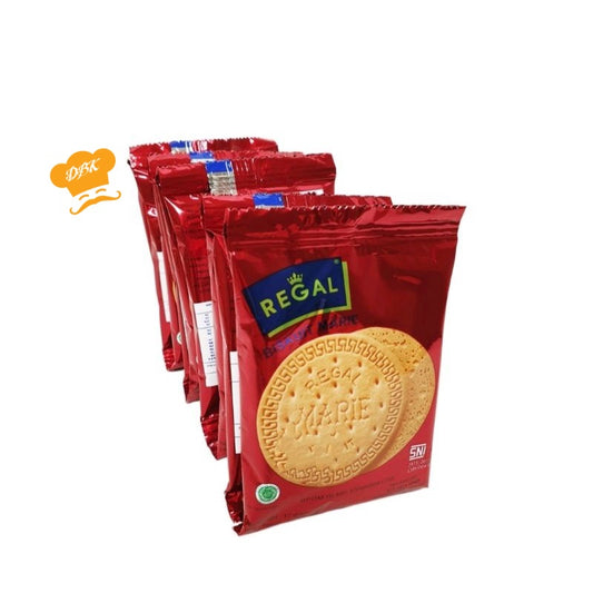 Biskuit Regal silver 10x12gr cemilan puding topping minuman kue