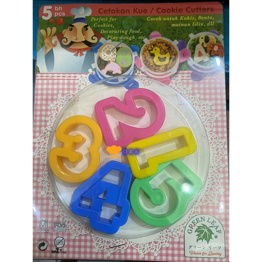 cetakan kue Cookie cutter angka SET pemotong biskuit adonan