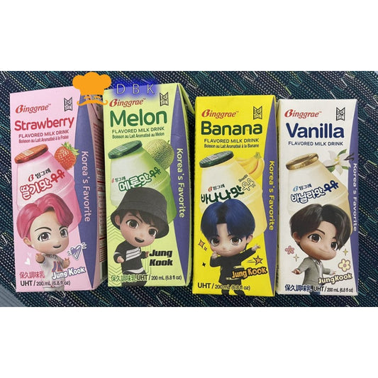 susu Binggrae milk 200ml korea banana strawberry peach bingre bingrae