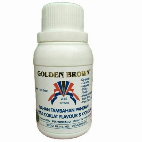 pasta coklat Golden Brown 100gr chocolate flavour perisa pewarna