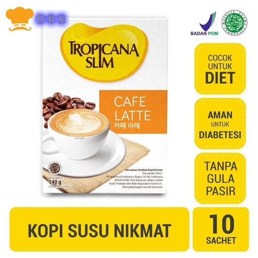 Tropicana Slim Cafe Latte (10 sch) - Kopi Bebas Gula