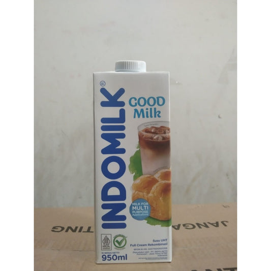INDOMILK susu cair 1lt full cream uht fullcream seperti diamond susu plain