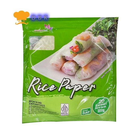 rice paper bulat kotak 100gr 200gr kulit beras lumpia salad vietnam halal java super food