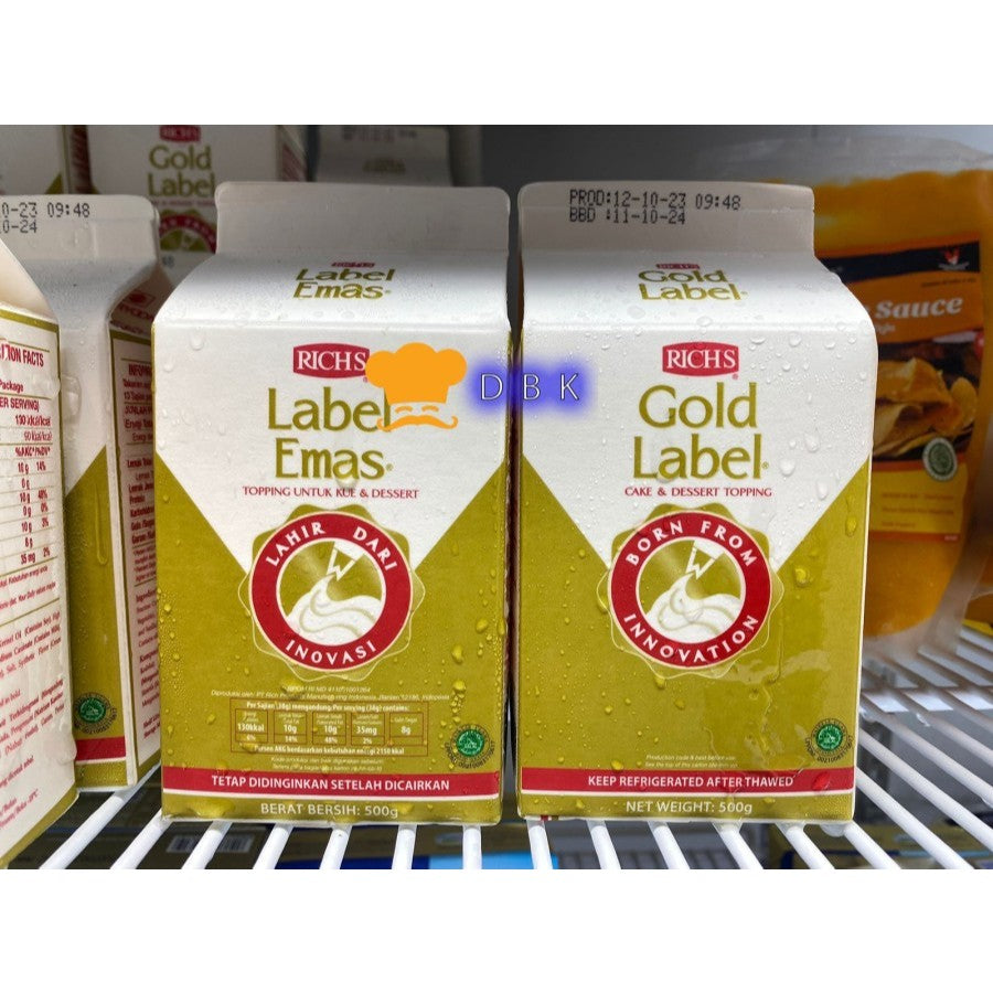 Rich Gold Label 500gr whipped cream rich's whip cream