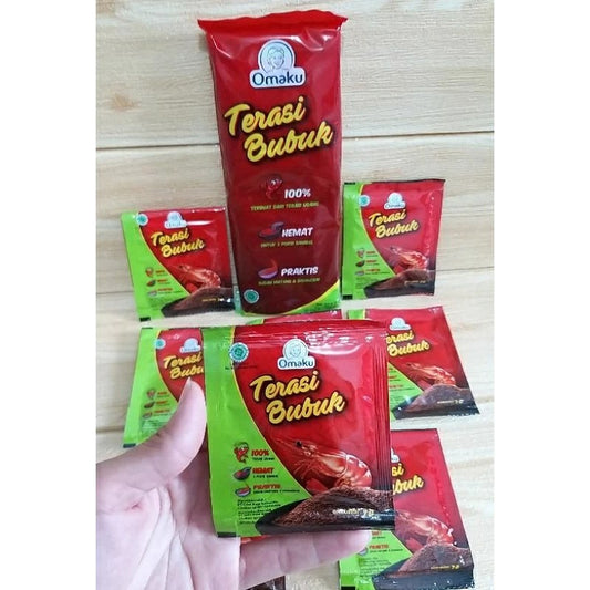 Omaku Terasi Bubuk Instan Siap Pakai 1pak isi 10pcs