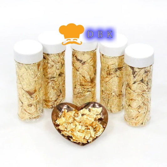 Edible Gold Foil 2gr gold flake sheet emas hiasan kue mewah food grade