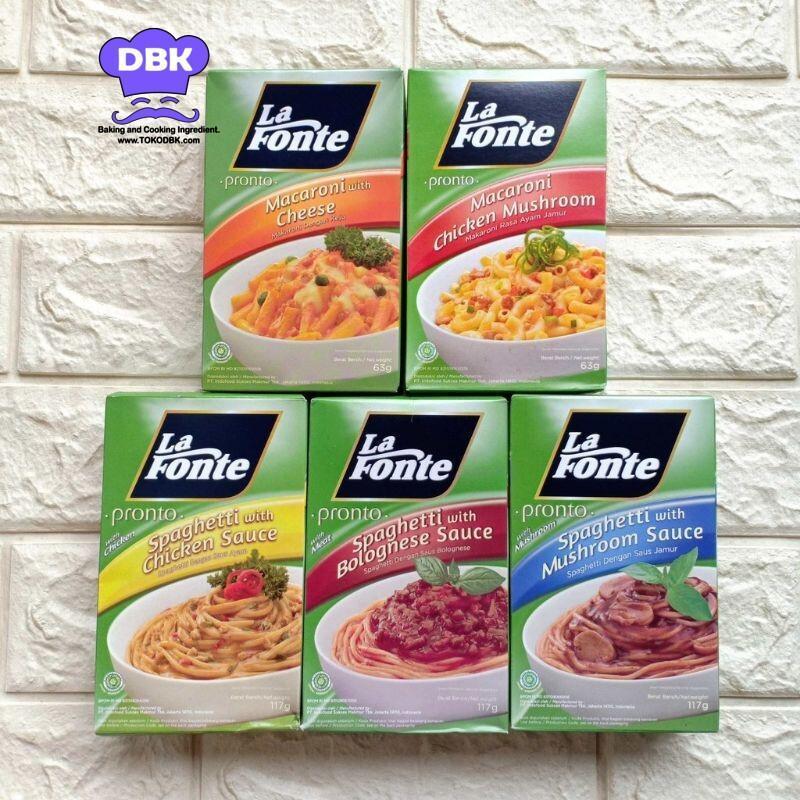 Lafonte Pronto Spagethi Macaroni Bolognese sauce Pasta Siap Saji