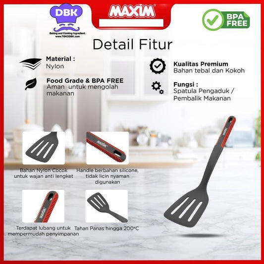 Spatula / Sutil Nylon Tahan Panas Maxim Tools Flex Grip Turner