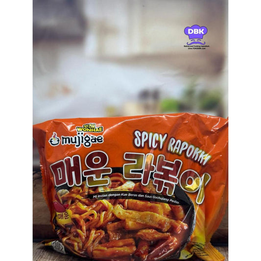 Mujigae Spicy Rappoki 260gr Mie Dan Kue Beras saus gochujang Pedas