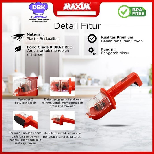 Pengasah Pisau Portable Maxim Tools Knife Sharpener