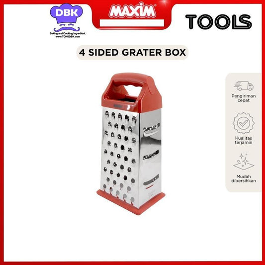 Parutan Stainless Steel 4 Sisi Maxim Tools 4 Side Box Grater