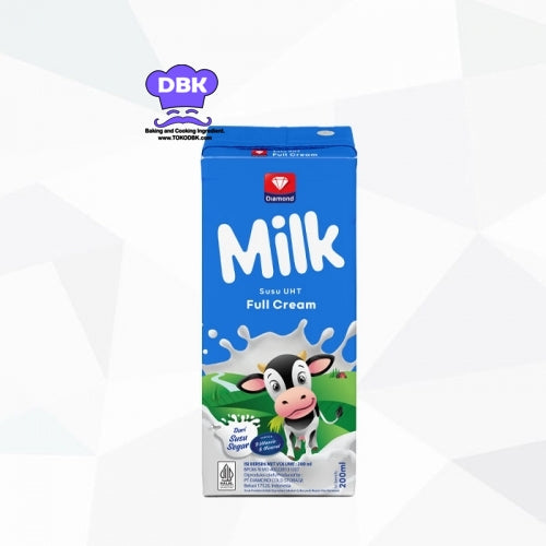 Diamond susu Full Cream 200ml milk Uht minum langsung atau untuk masak