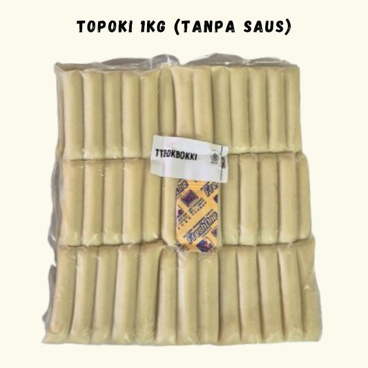 Topokki | Tteokboki | Topoki | Korean Rice Cake 1kg (Tanpa saus)