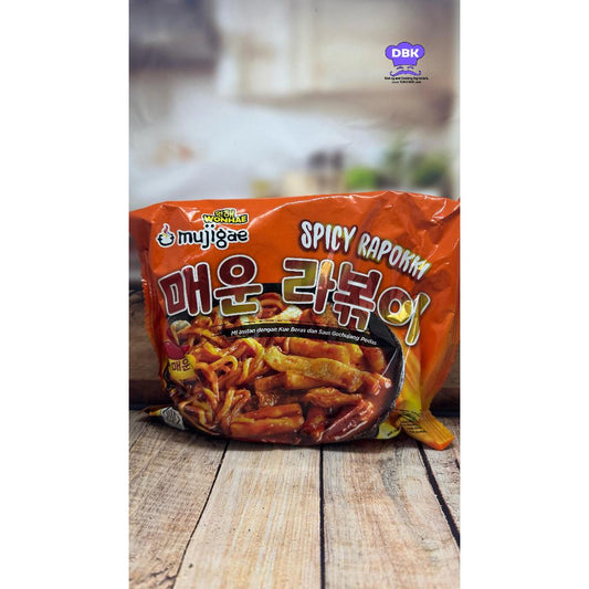 Mujigae Spicy Rappoki 260gr Mie Dan Kue Beras saus gochujang Pedas