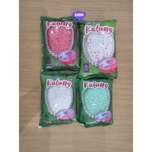 Sagu Mutiara Kalung 100gr pink putih hijau mix pearl sago