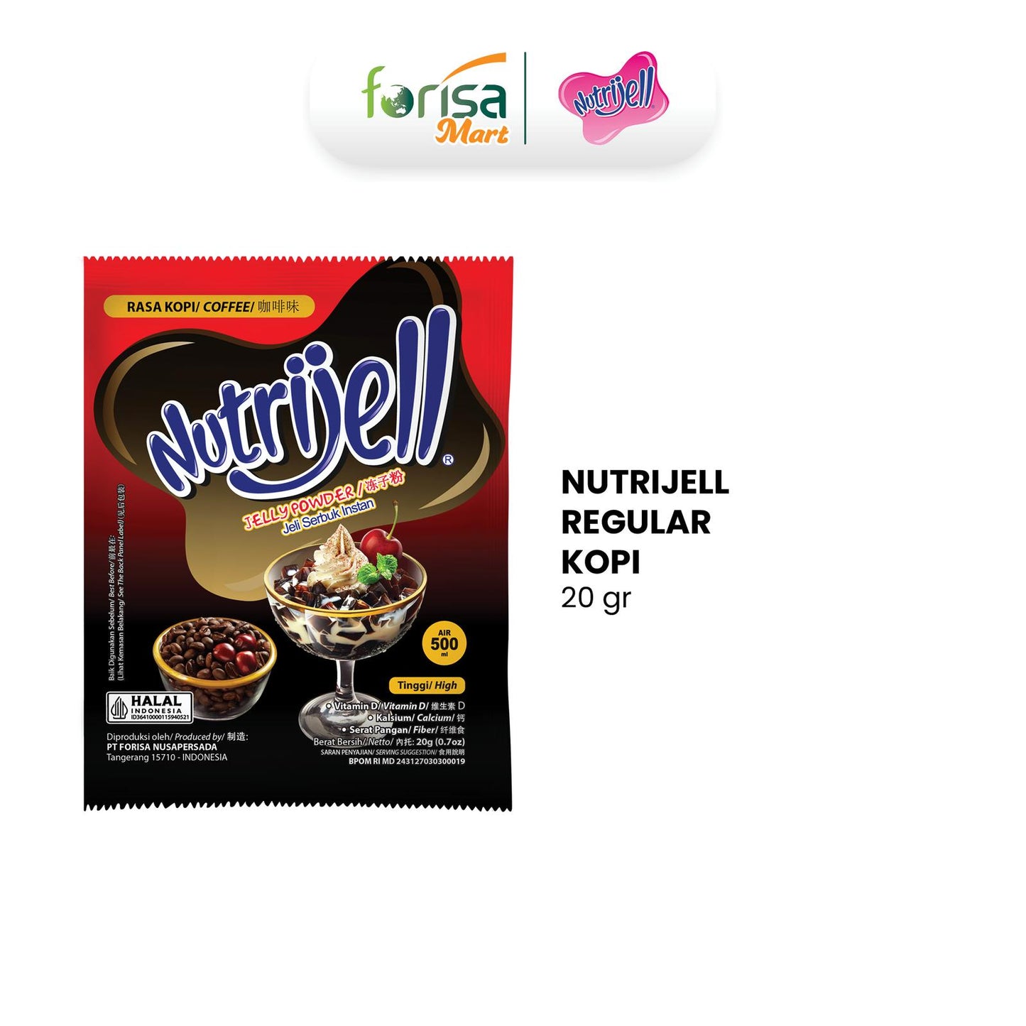 Nutrijell Regular Kopi 20gr coffee jelly powder