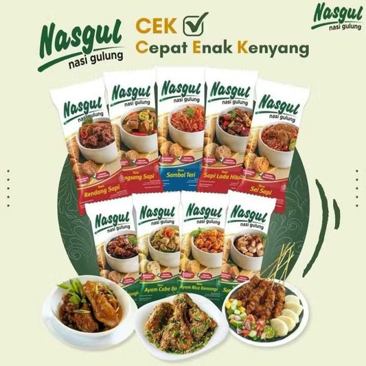 Manita NASGUL ( Nasi Gulung ) All Varian Rasa 80gr rendang jumeokbap beef bulgogi Nasi Gulung Siap Makan Siap Santap praktis camping hiking