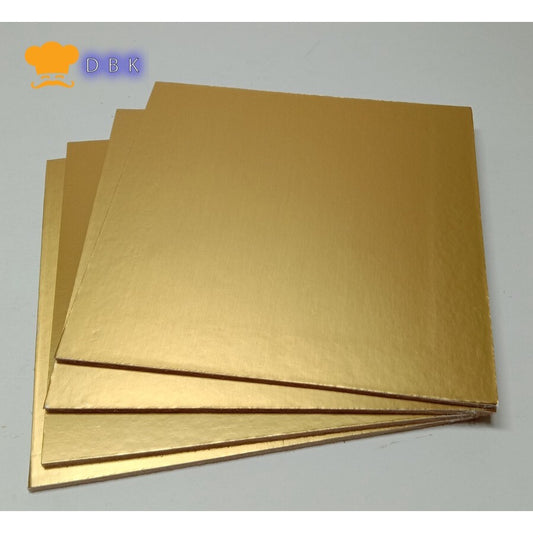 Tatakan Alas Kue KOTAK WARNA EMAS GOLD
