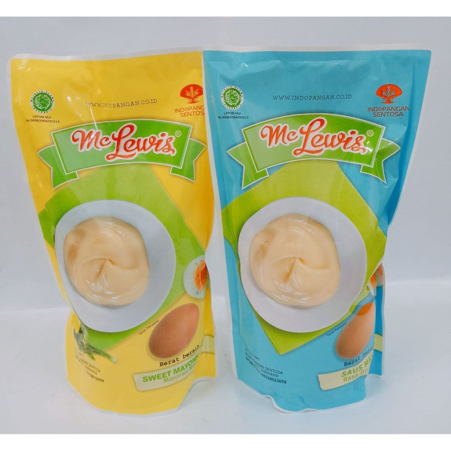 Mclewis mayonaise original & sweet mayo manis 1kg saos mayo mayonnaise