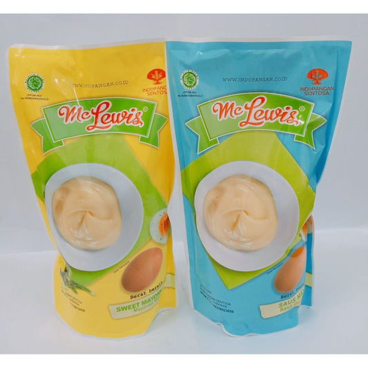 Mclewis mayonaise original & sweet mayo manis 1kg saos mayo mayonnaise