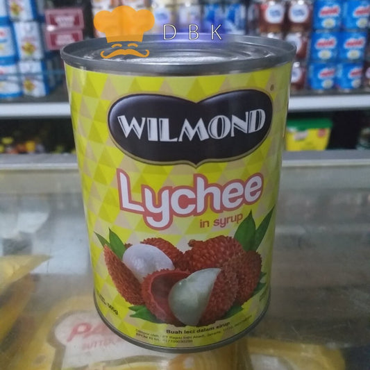 wilmond lychee canned 565gr wilmond leci buah leci kaleng