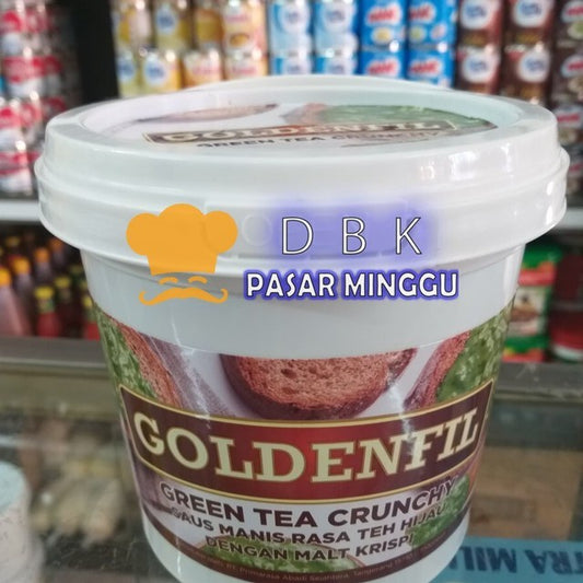 selai GOLDENFIL GREEN TEA crunchy 1kg / goldenfill teh hijau krispi