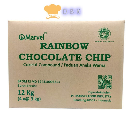 Coklat Chip Rainbow warna warni per ons choco chip