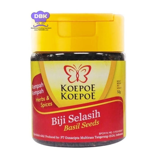 kupu-kupu koepoekoepoe biji selasih 50gr basil seed