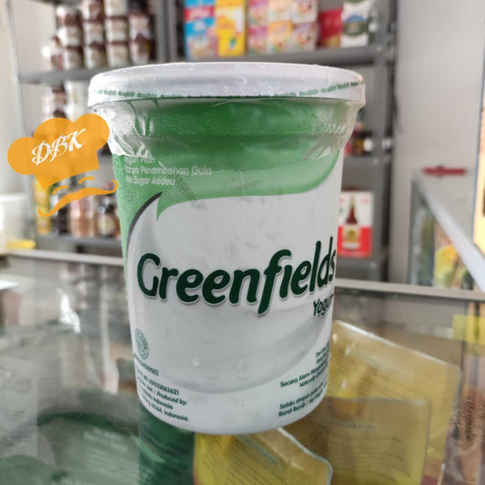 Greenfield Yogurt stirred 1lt Yoghurt plain fruit bukan biokul
