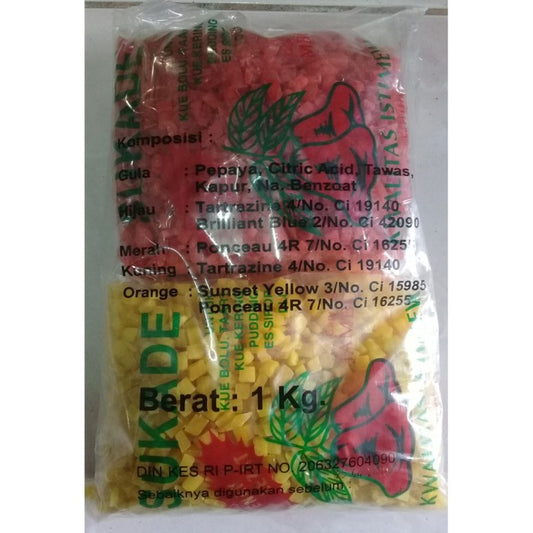 Sukade 1 kg manisan buah cake 4 warna