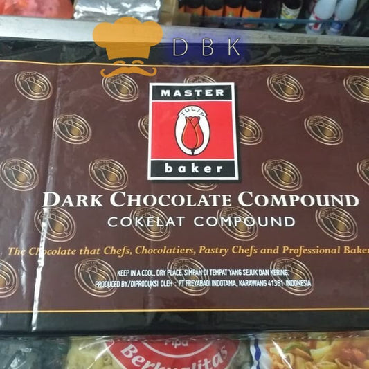 tulip coklat master baker per 250gr dark chocolate dcc