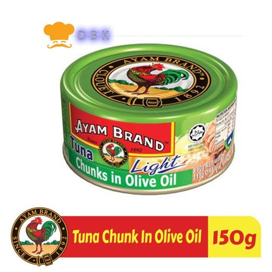 Ikan Tuna Kaleng Chunk Light In Oil Olive Ayam Brand 150gr tuna zaitun