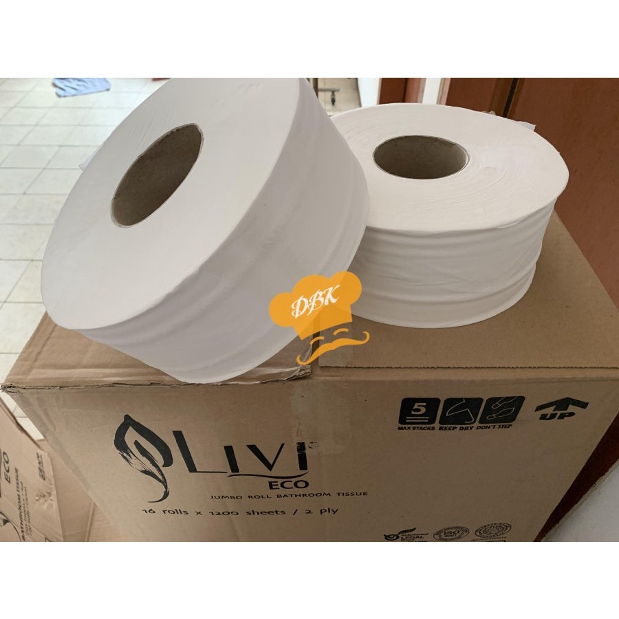 Tissue Roll Jumbo Tisu LIVI Eco Toilet JRT 1200's